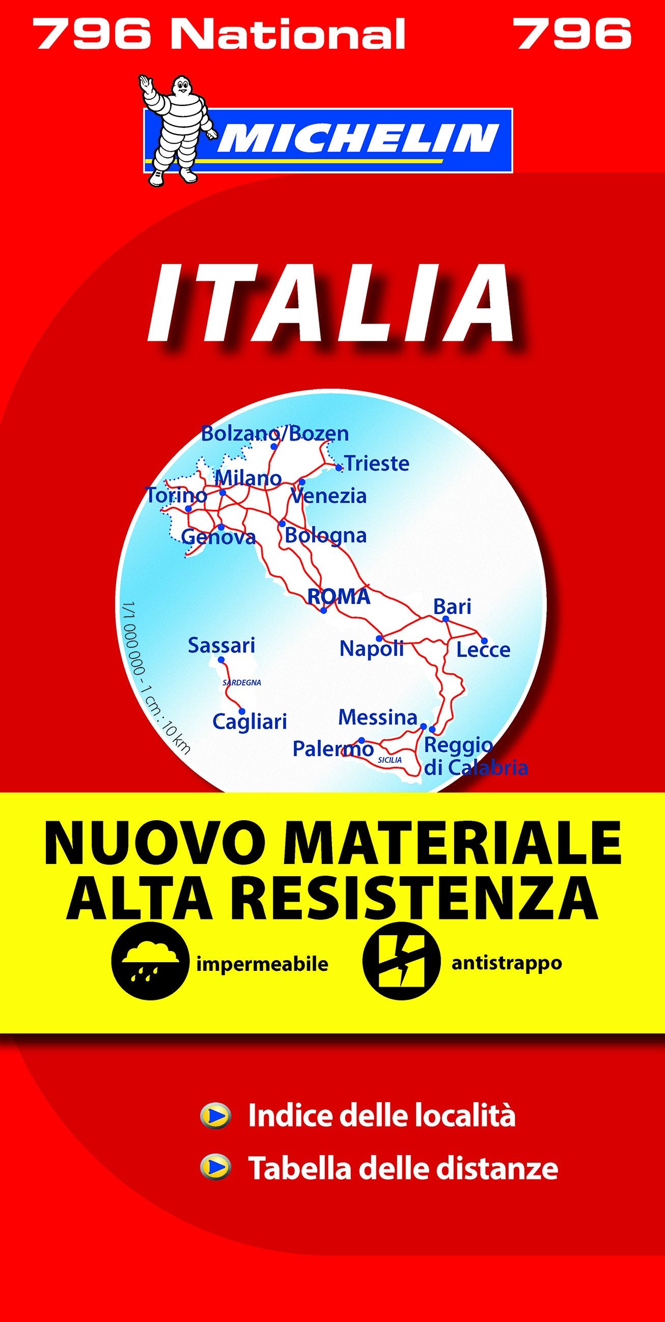 Carte routière n° 796 - Italie (résistante) | Michelin carte routière Michelin Default Title