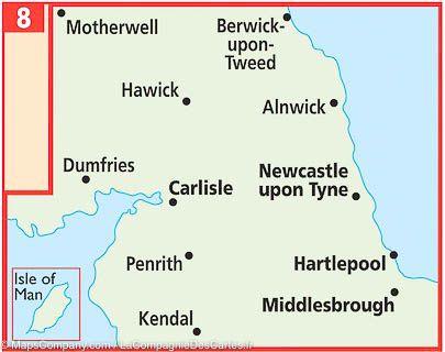 Carte routière n° 8 - Angleterre Nord & Ecosse Sud | AA Publishing carte routière AA Publishing