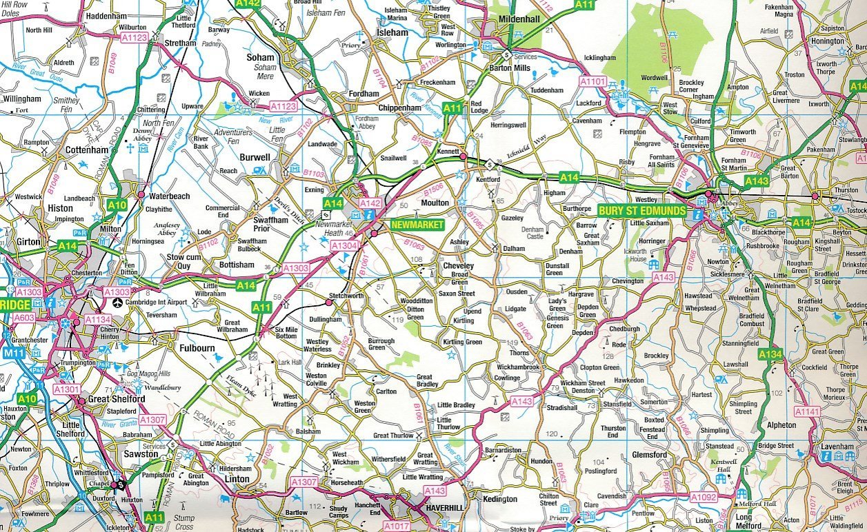 Carte routière n° 8 - Sud-est de l'Angleterre & Londres | Ordnance Survey - Road carte routière Ordnance Survey