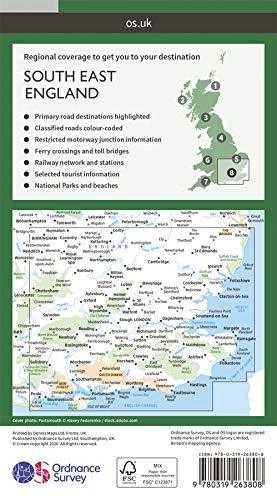 Carte routière n° 8 - Sud-est de l'Angleterre & Londres | Ordnance Survey - Road carte routière Ordnance Survey