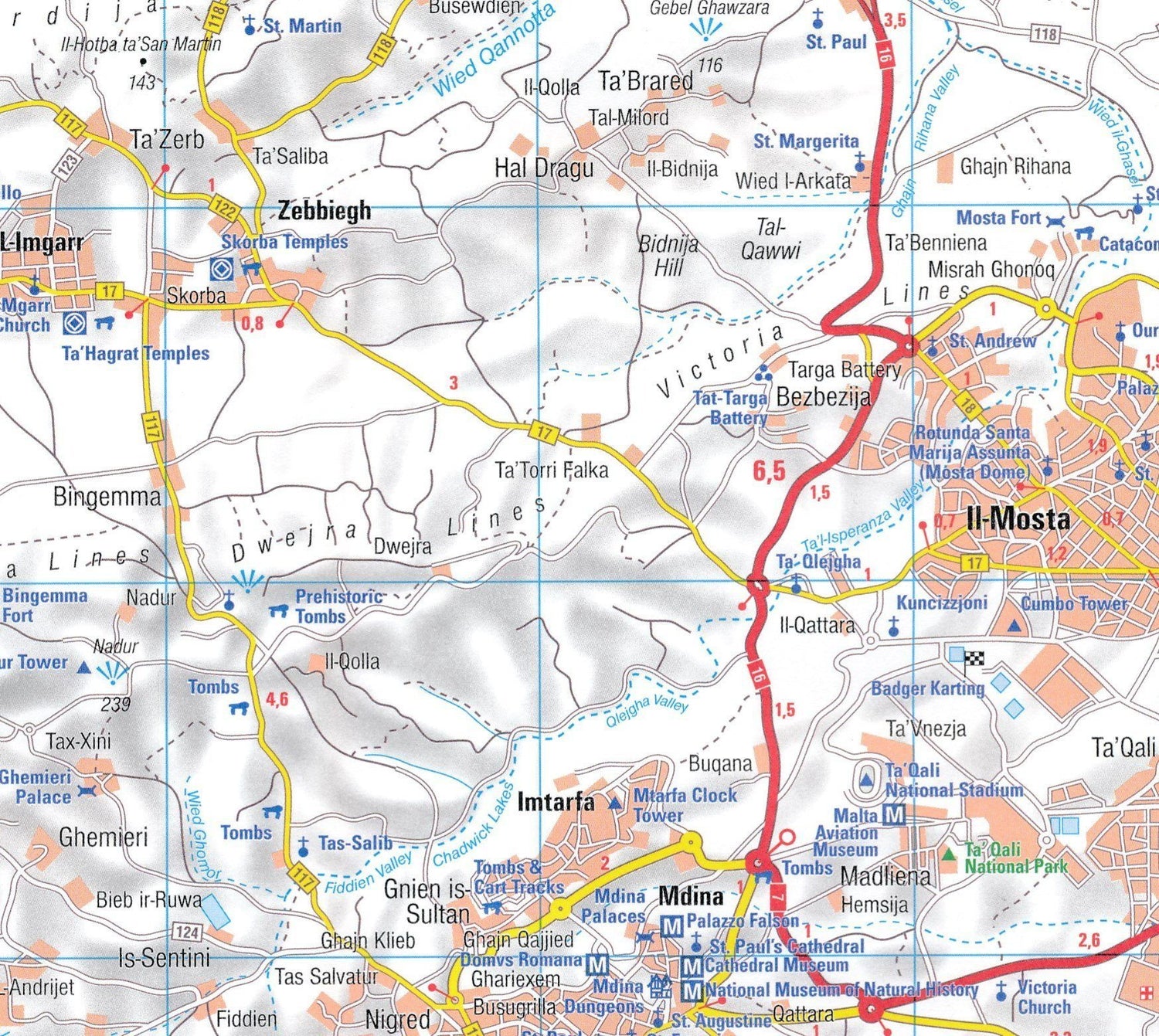 Carte routière n° 801 - Malte | Michelin carte routière Michelin