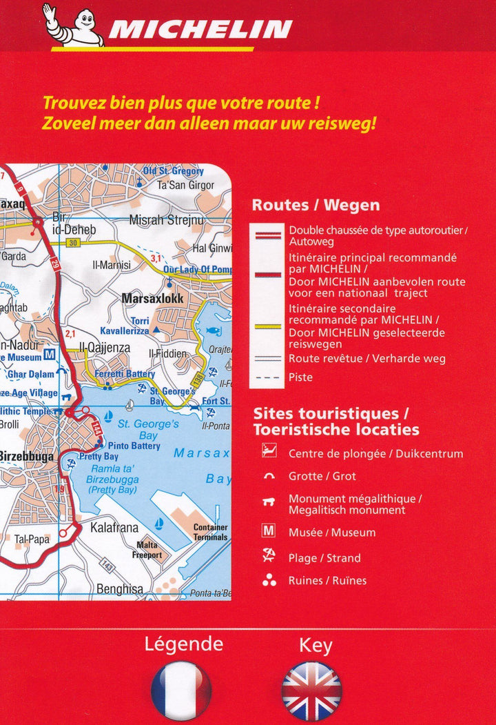 Carte routière n° 801 - Malte | Michelin carte pliée Michelin 