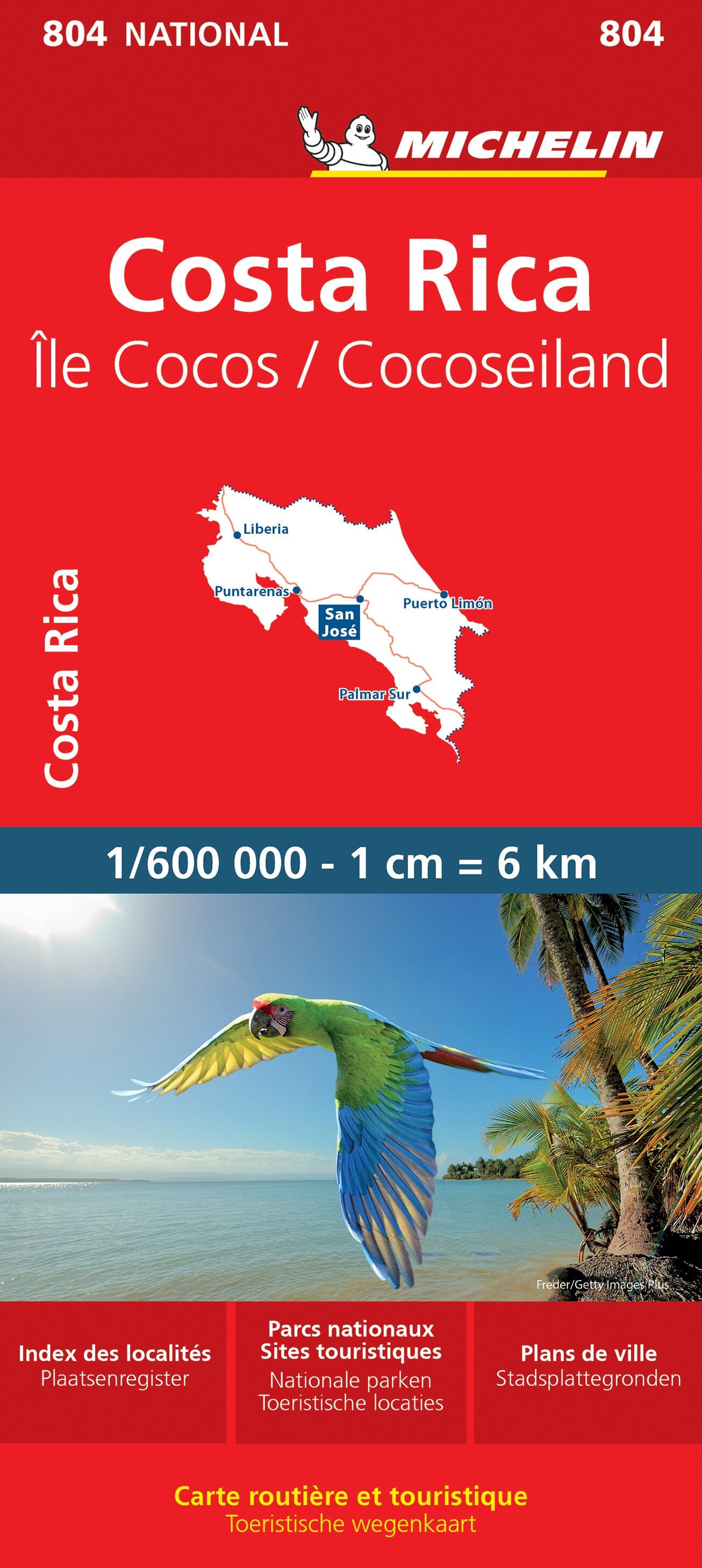 Carte routière n° 804 - Costa Rica | Michelin carte routière Michelin