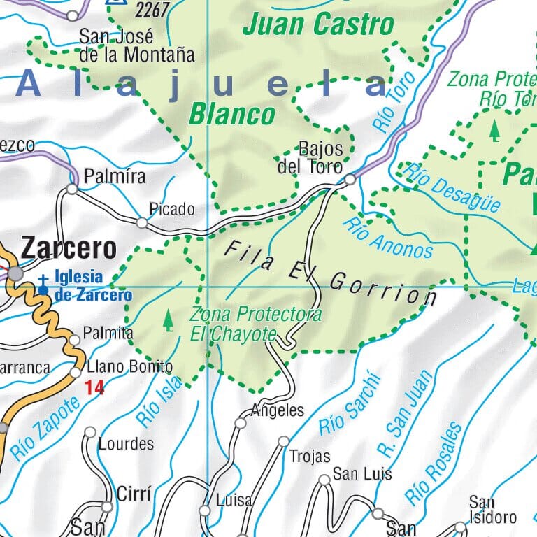 Carte routière n° 804 - Costa Rica | Michelin carte routière Michelin