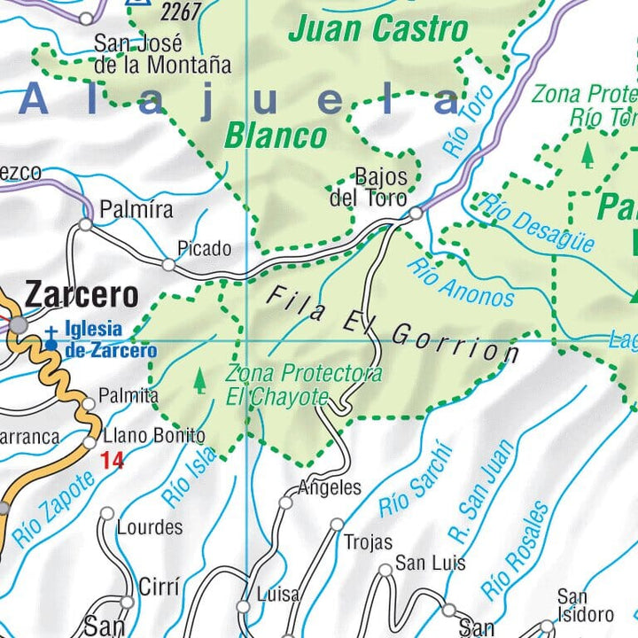 Carte routière n° 804 - Costa Rica | Michelin carte pliée Michelin 