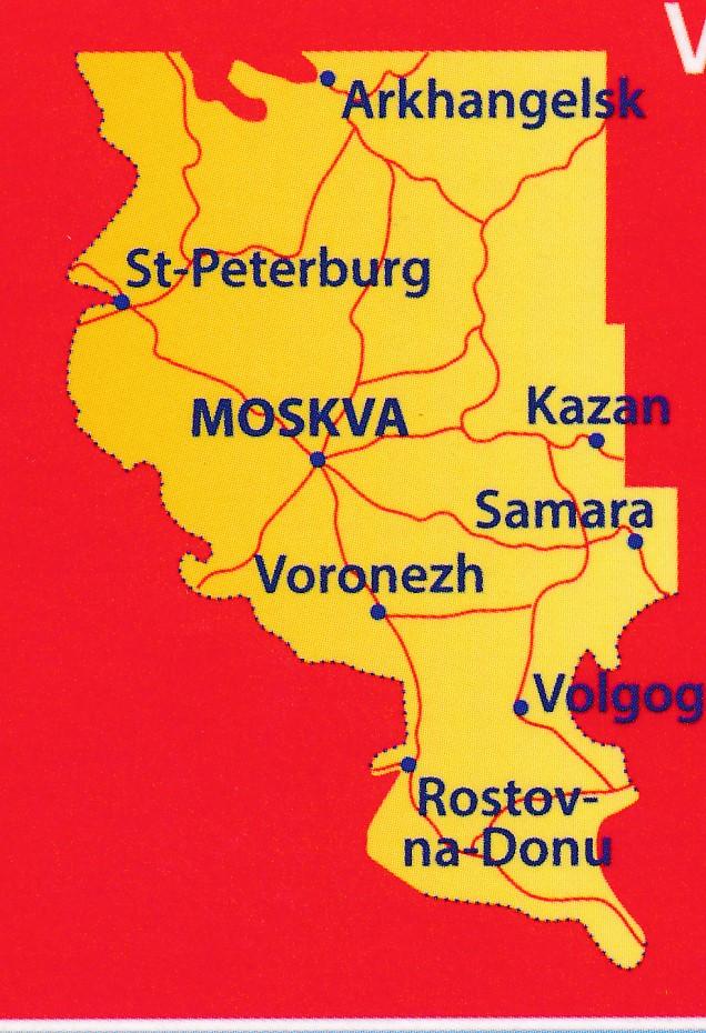 Carte routière n° 805 - Russie Occidentale, de la Baltique à la mer Noire | Michelin carte pliée Michelin 
