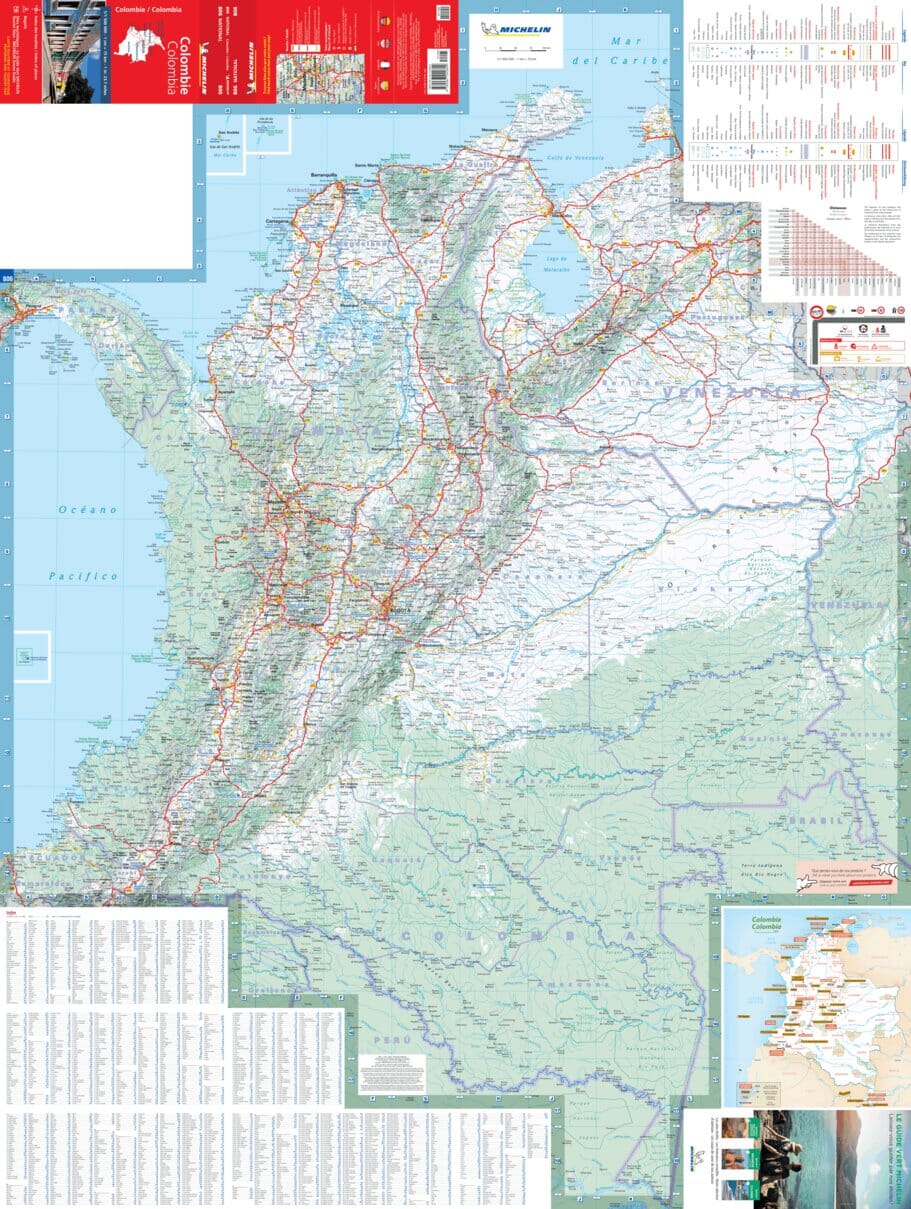 Carte routière n° 806 - Colombie | Michelin carte routière Michelin