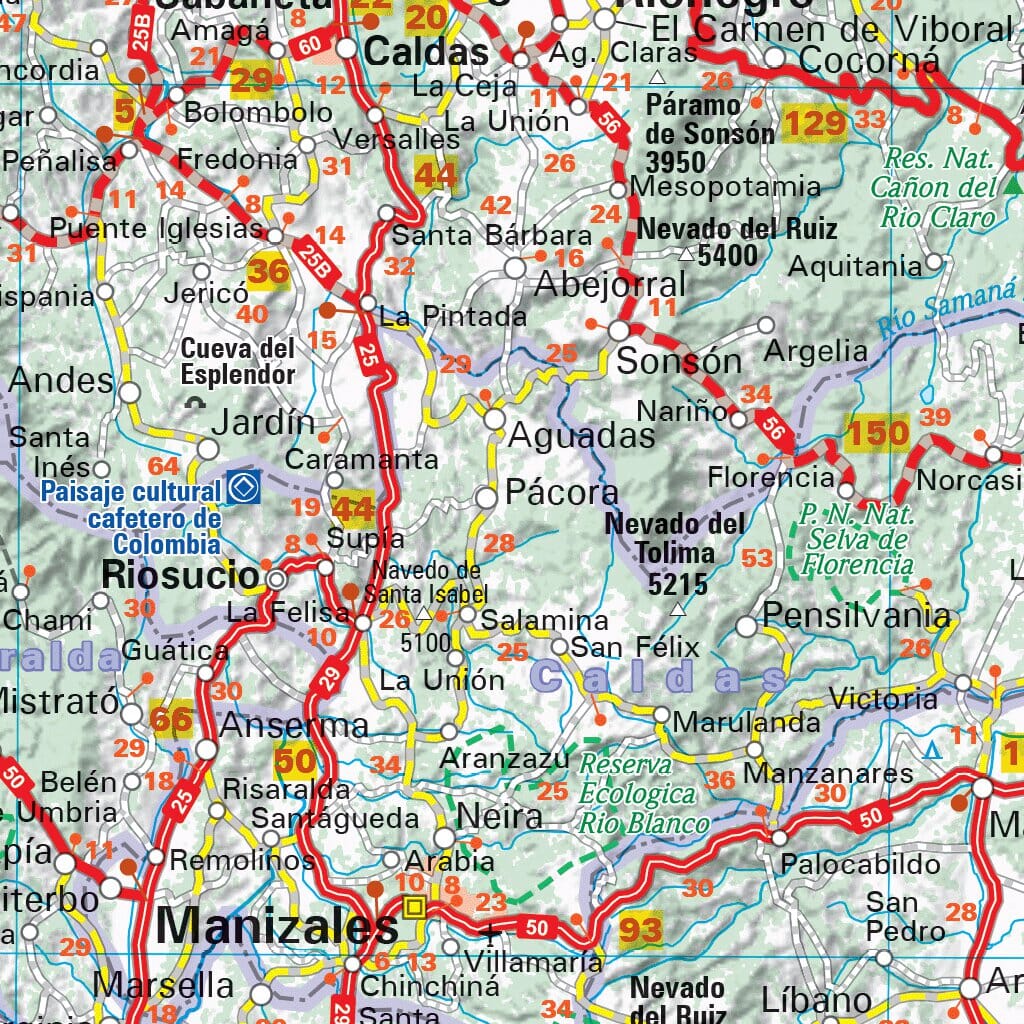 Carte routière n° 806 - Colombie | Michelin carte pliée Michelin 