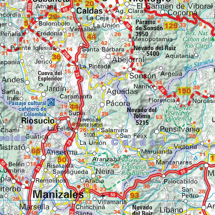Carte routière n° 806 - Colombie | Michelin carte pliée Michelin 