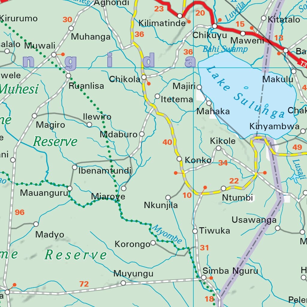 Carte routière n° 810 - Tanzanie & Zanzibar | Michelin carte routière Michelin