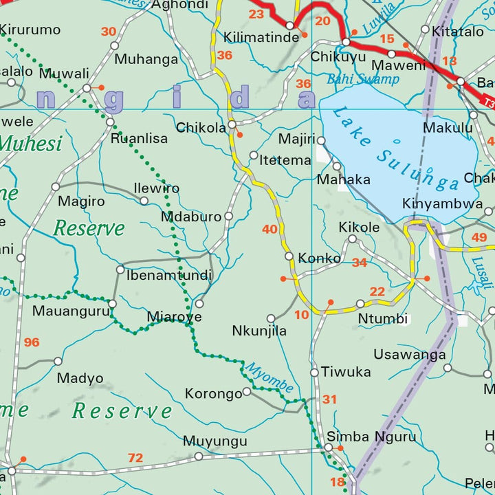 Carte routière n° 810 - Tanzanie & Zanzibar | Michelin carte pliée Michelin 