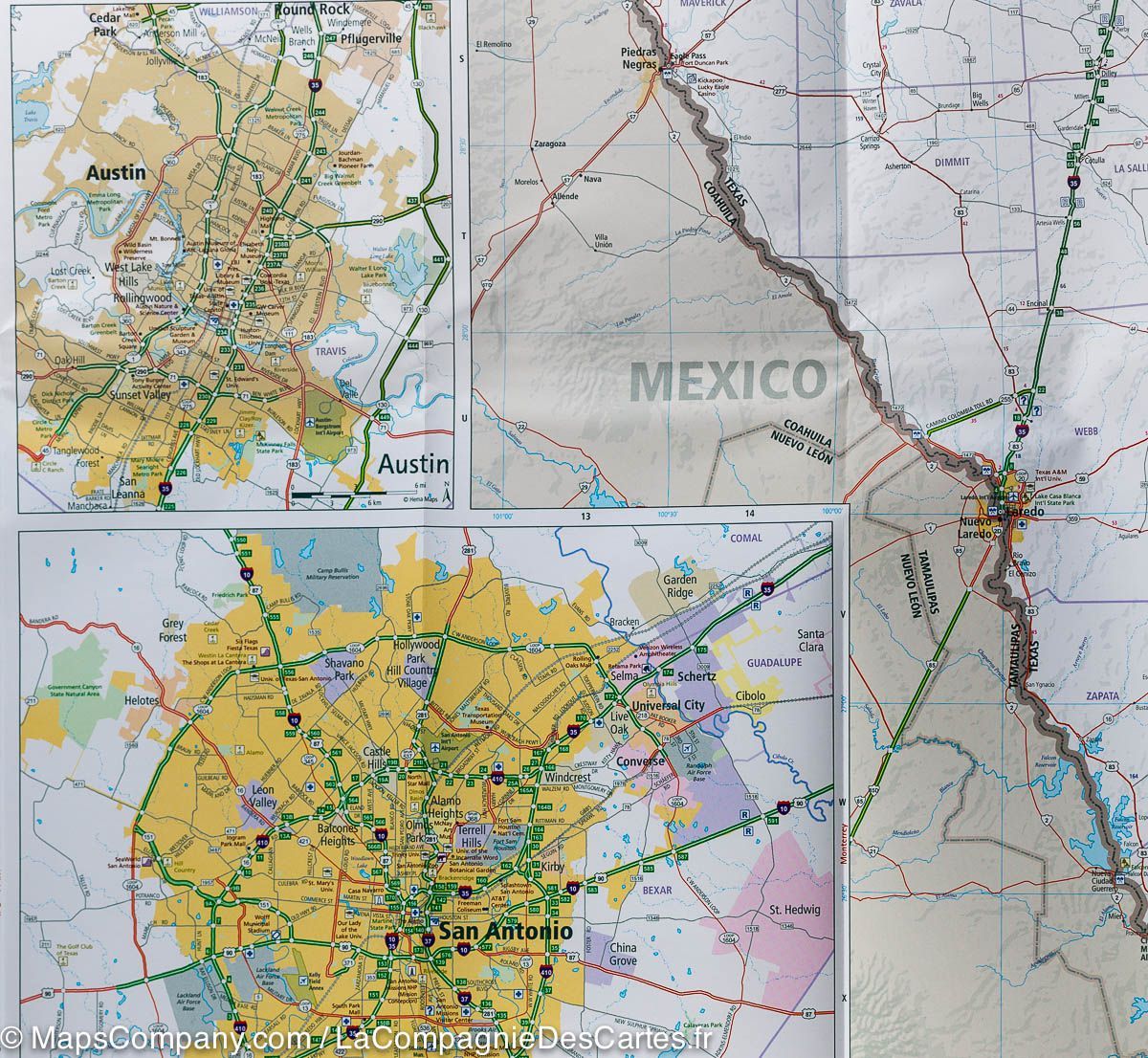 Carte routière n° 9 - Texas | Hallwag carte routière Hallwag