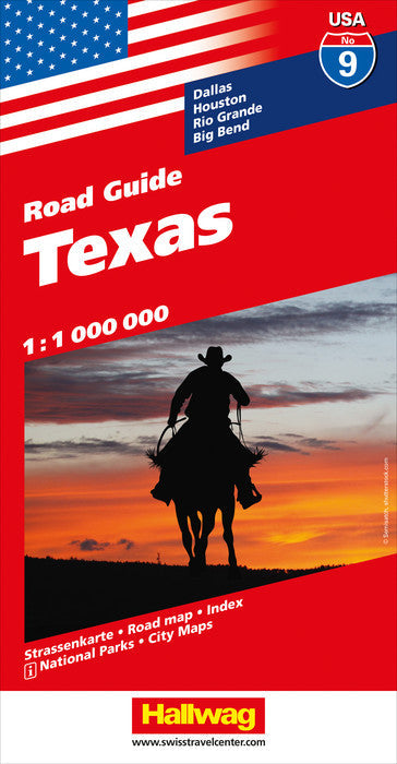 Carte routière n° 9 - Texas | Hallwag carte routière Hallwag