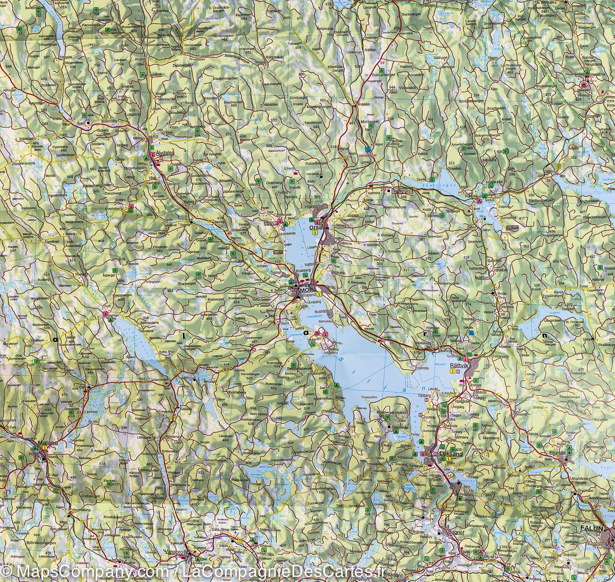 Carte routière n°4 - Suède Centrale (Sundsvall, Falun Gävle) | Freytag & Berndt carte routière Freytag & Berndt
