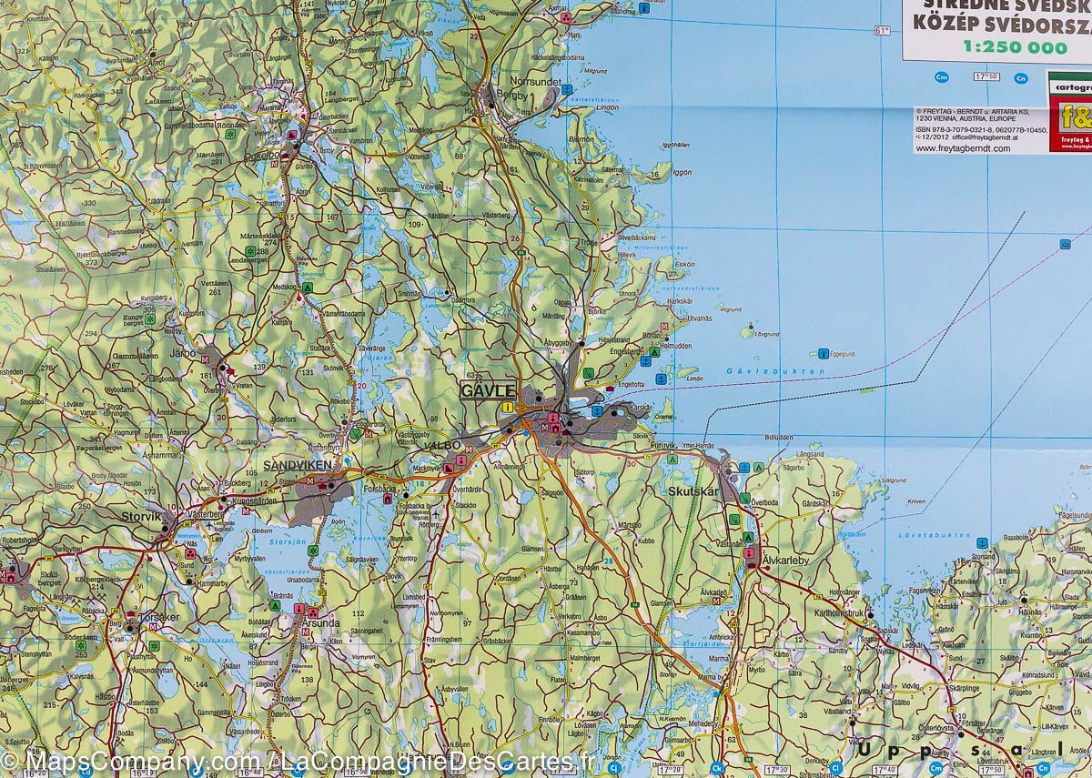 Carte routière n°4 - Suède Centrale (Sundsvall, Falun Gävle) | Freytag & Berndt carte routière Freytag & Berndt