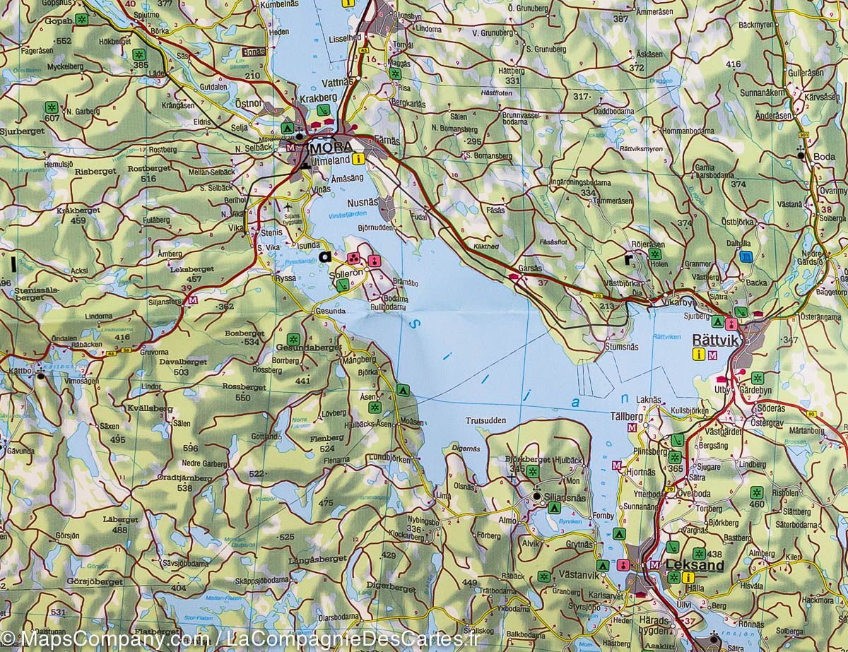 Carte routière n°4 - Suède Centrale (Sundsvall, Falun Gävle) | Freytag & Berndt carte routière Freytag & Berndt