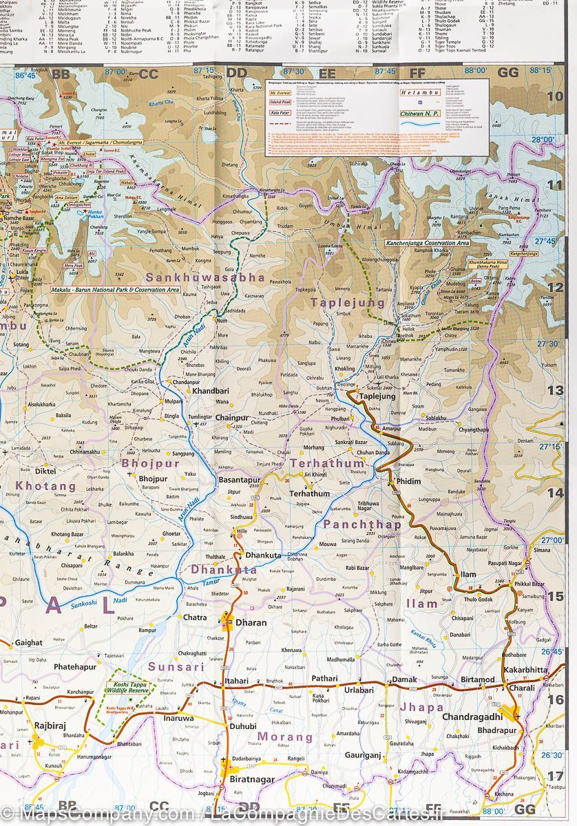 Carte routière - Népal | Reise Know How carte routière Reise Know-How