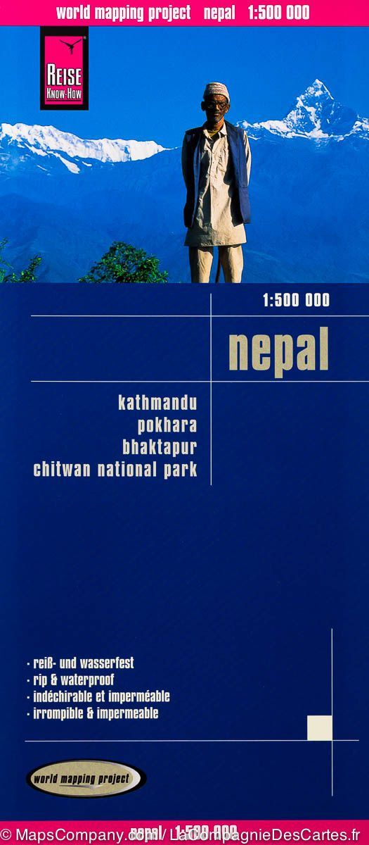Carte routière - Népal | Reise Know How carte routière Reise Know-How
