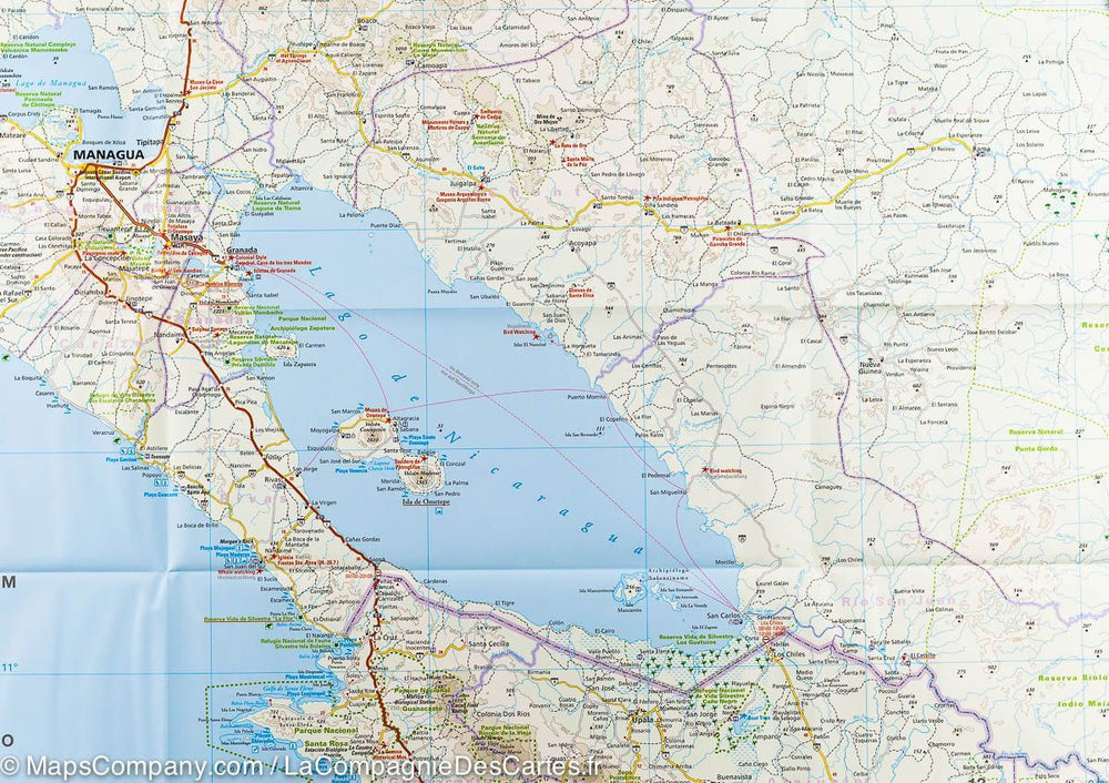Carte routière - Nicaragua, Honduras & Salvador | Reise Know How carte pliée Reise Know-How 