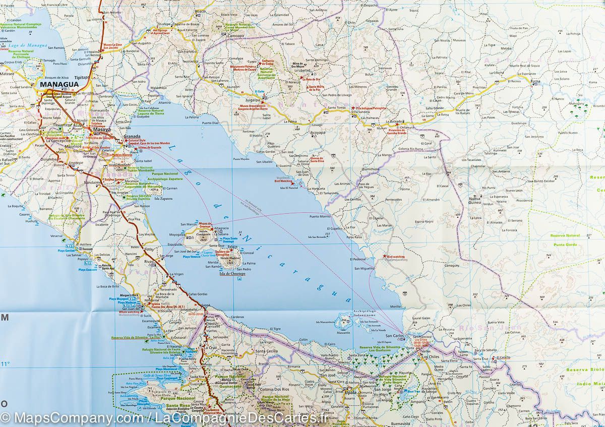Carte routière - Nicaragua, Honduras & Salvador | Reise Know How carte routière Reise Know-How