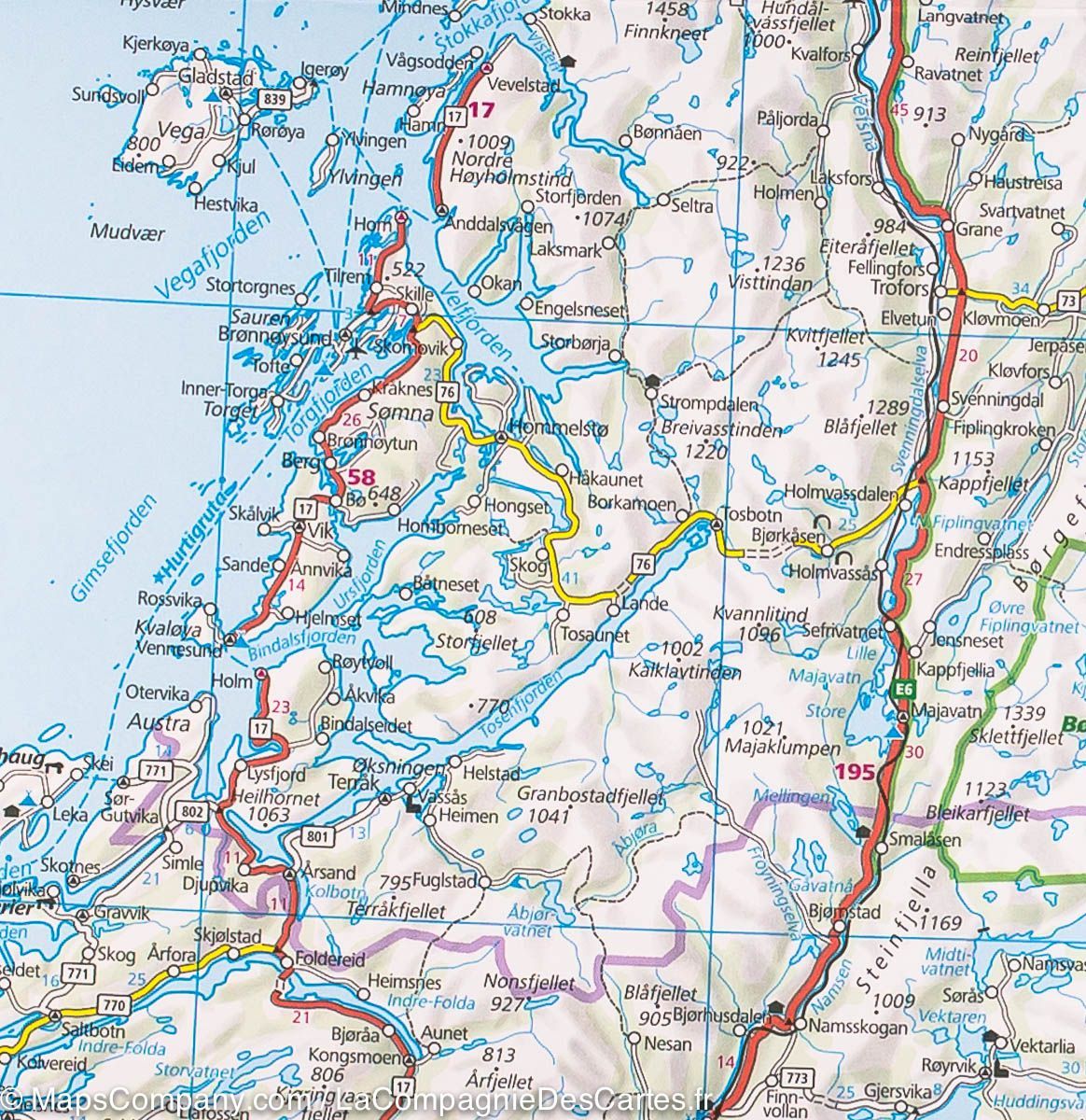 Carte routière - Norvège | Hallwag carte routière Hallwag