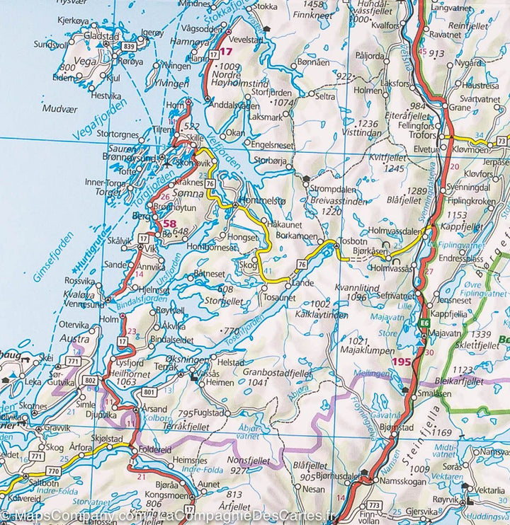 Carte routière - Norvège | Hallwag carte pliée Hallwag 