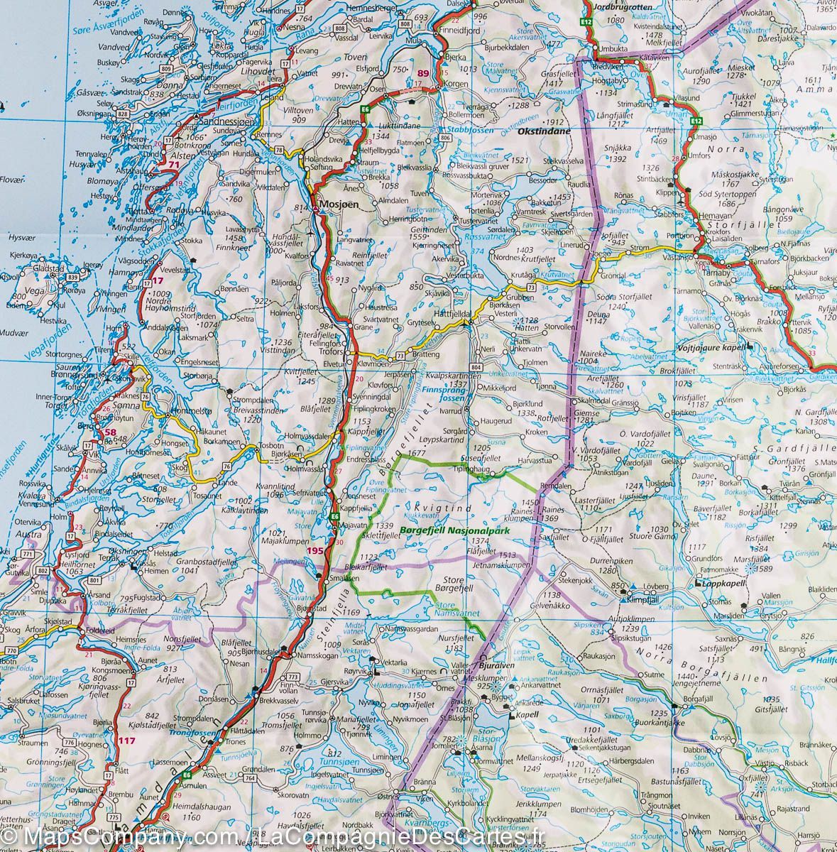 Carte routière - Norvège | Hallwag carte routière Hallwag