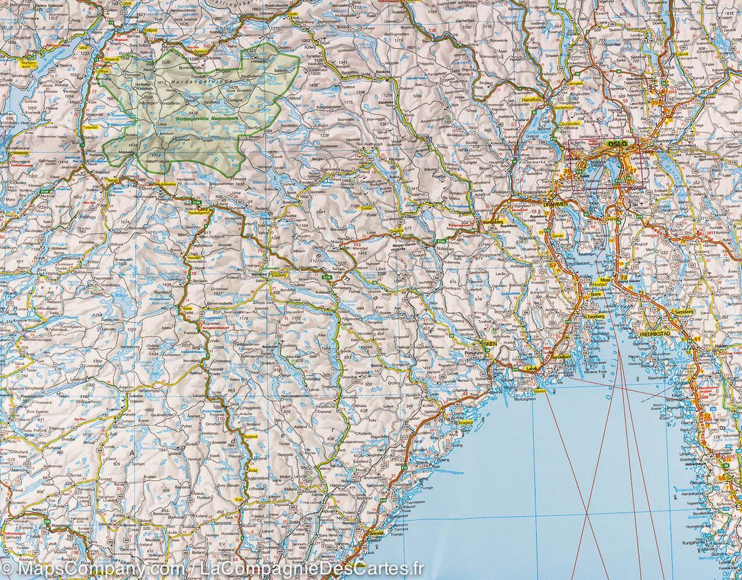 Carte routière - Norvège | Kümmerly & Frey carte pliée Kümmerly & Frey 