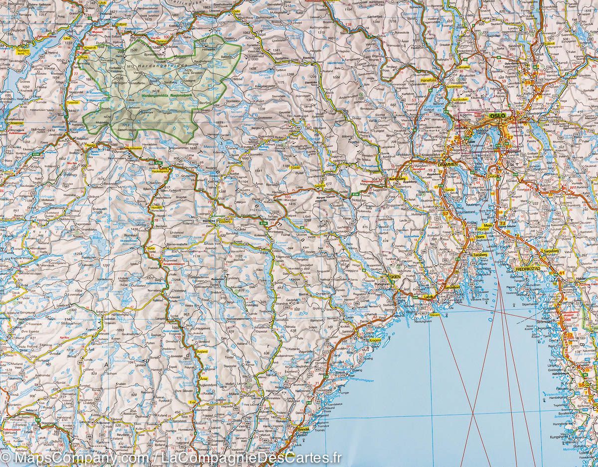 Carte routière - Norvège | Kümmerly & Frey carte routière Kümmerly & Frey