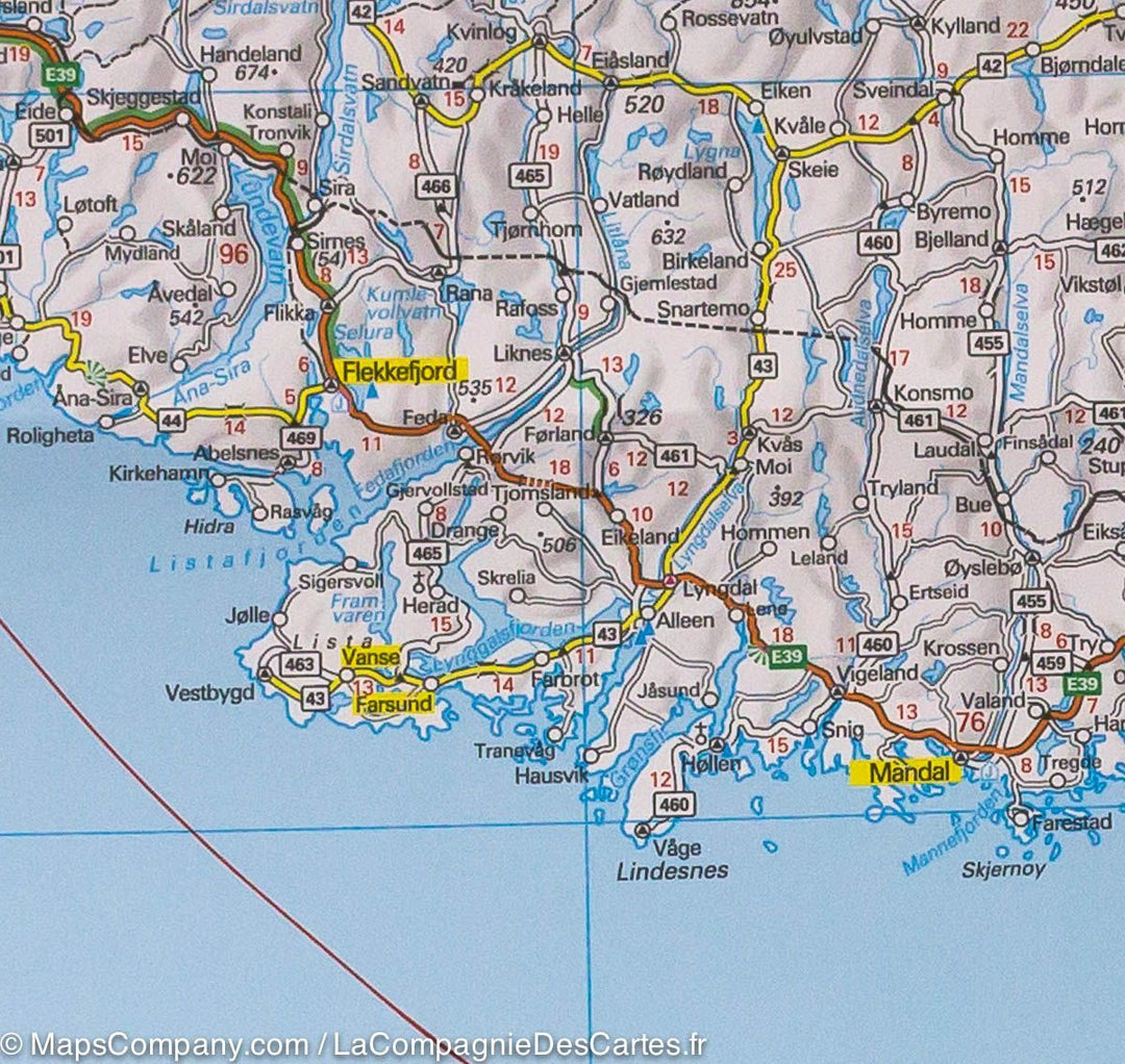 Carte routière - Norvège | Kümmerly & Frey carte pliée Kümmerly & Frey 