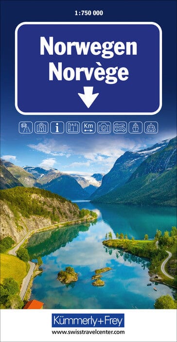 Carte routière - Norvège | Kümmerly & Frey carte pliée Kümmerly & Frey 