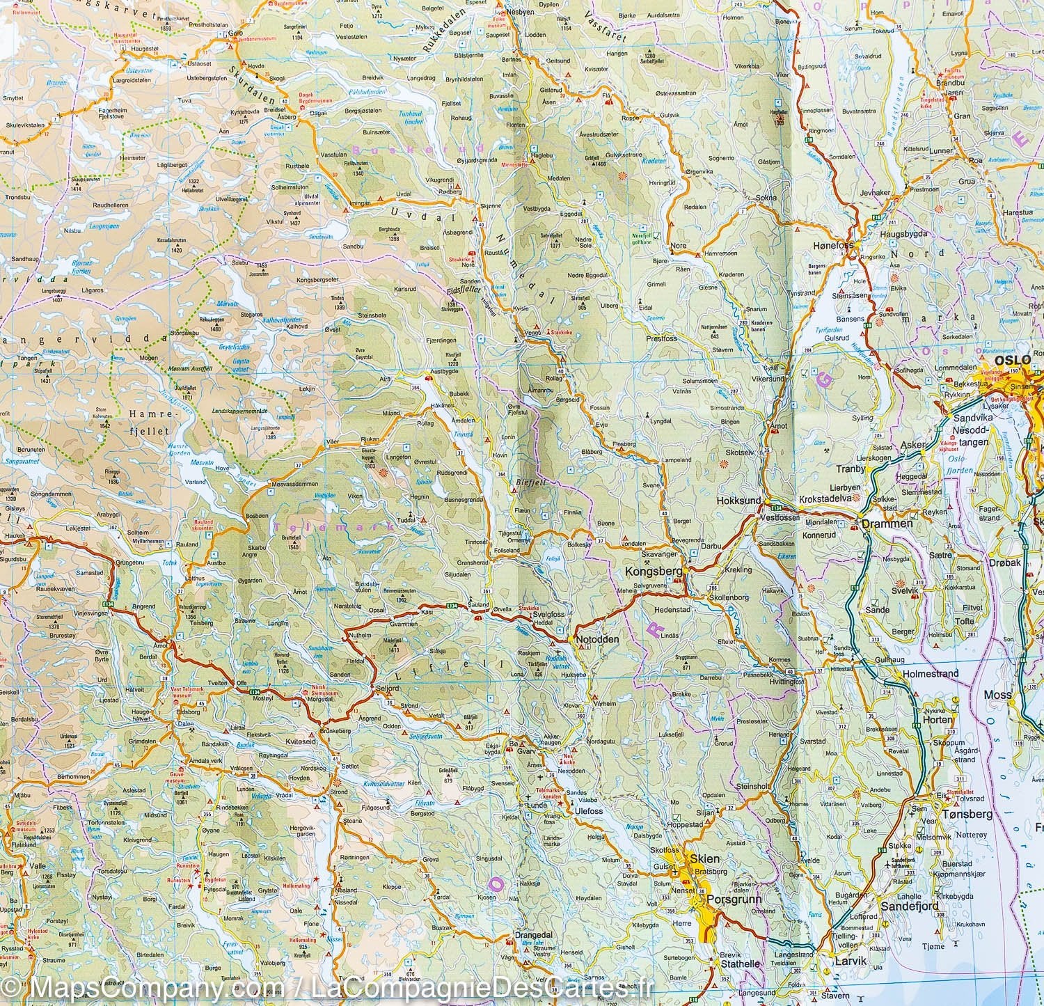 Carte routière - Norvège Sud | Reise Know How carte routière Reise Know-How