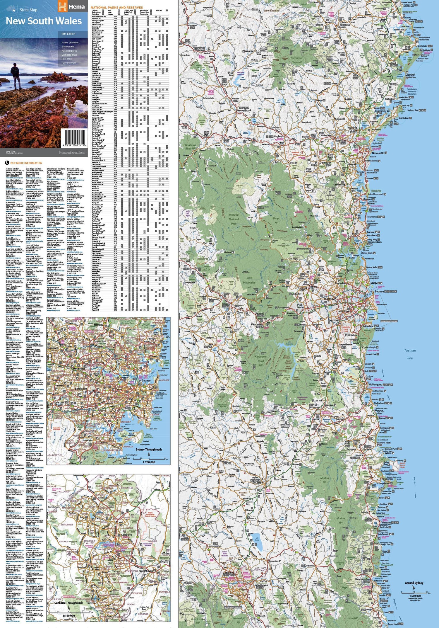 Carte routière - Nouvelle Galles du Sud (Australie) | Hema Maps carte routière Hema Maps