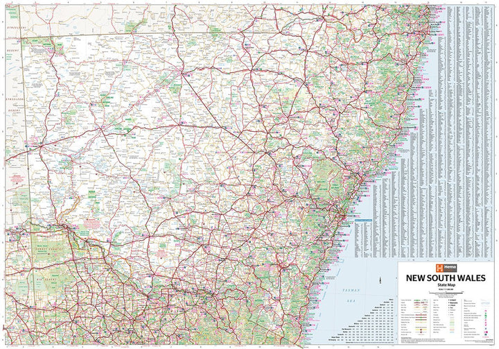 Carte routière - Nouvelle Galles du Sud (Australie) | Hema Maps carte pliée Hema Maps 