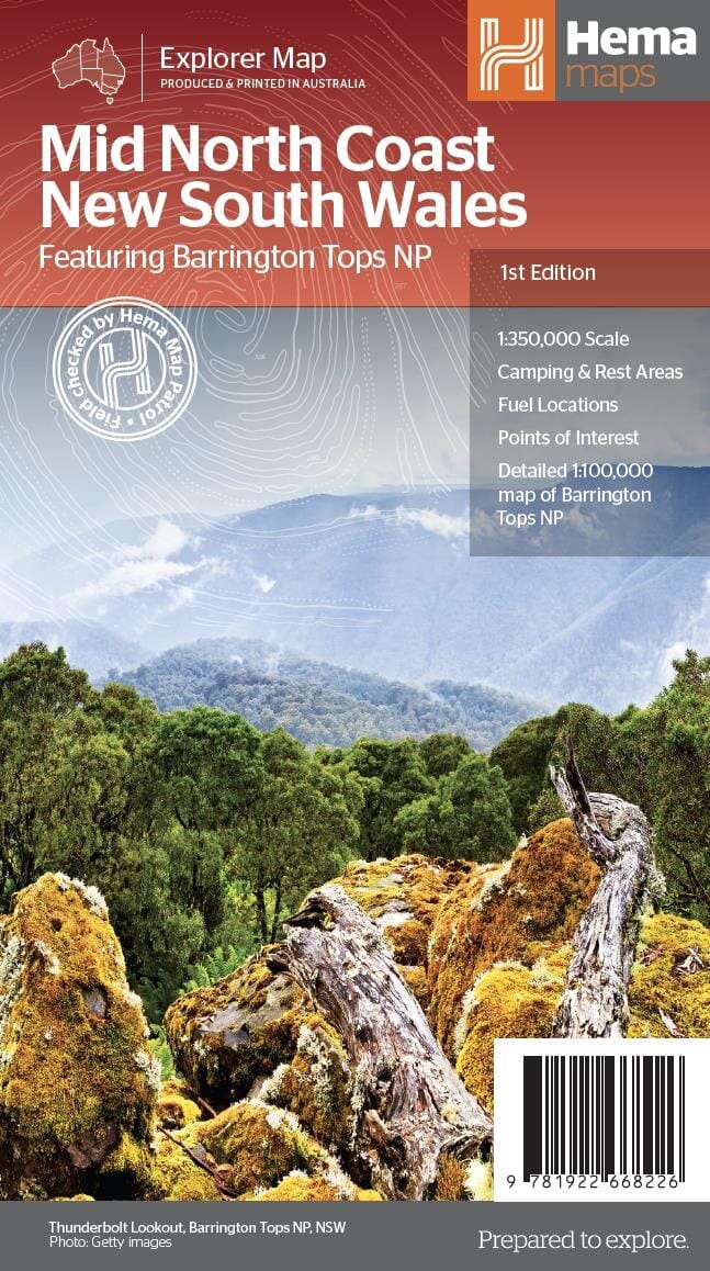 Carte routière - Nouvelle Galles du Sud, Mid North Coast (Australie) | Hema Maps carte pliée Hema Maps 