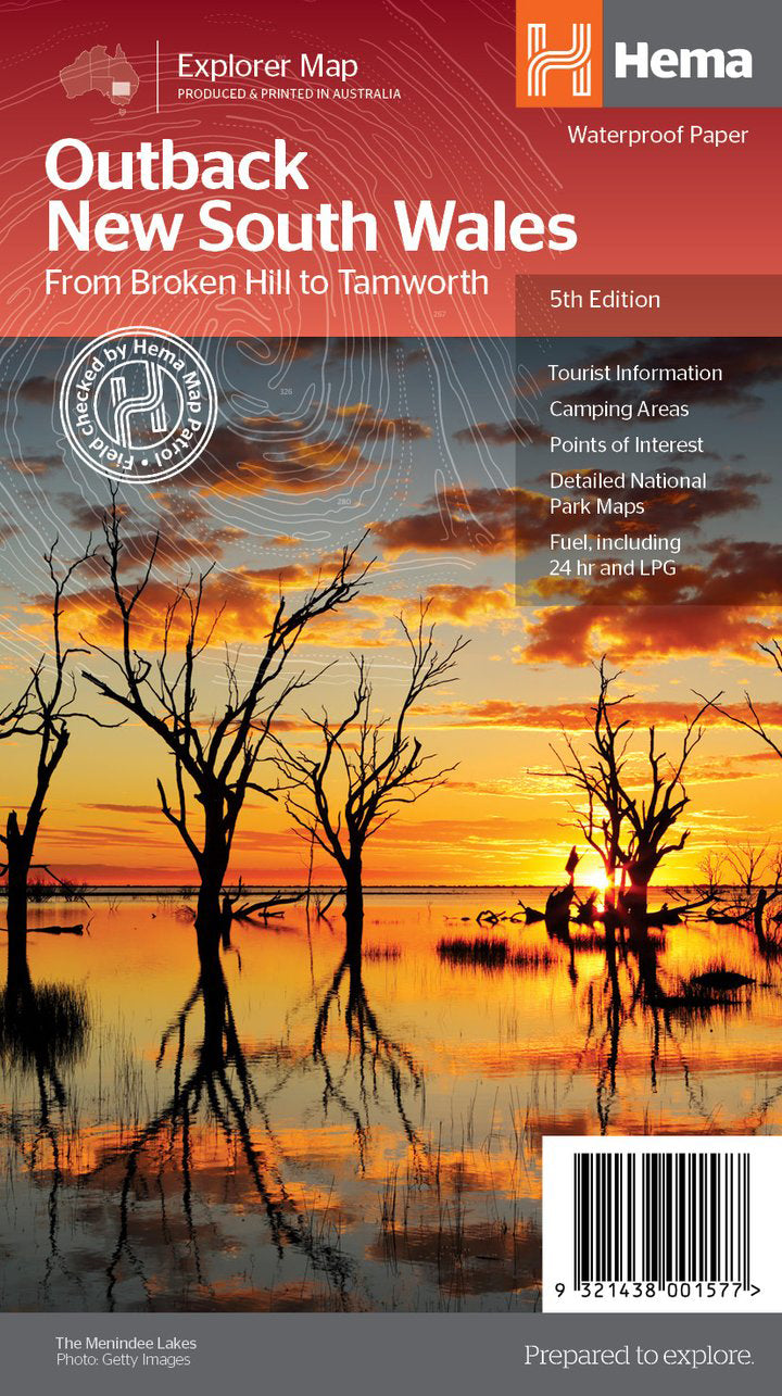 Carte routière - Nouvelle Galles du Sud Outback (Australie) | Hema Maps carte pliée Hema Maps 