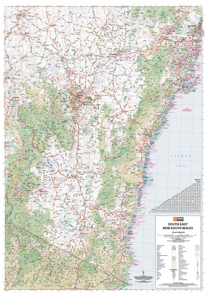 Carte routière - Nouvelle Galles du Sud, Sud-est (Australie) | Hema Maps carte routière Hema Maps