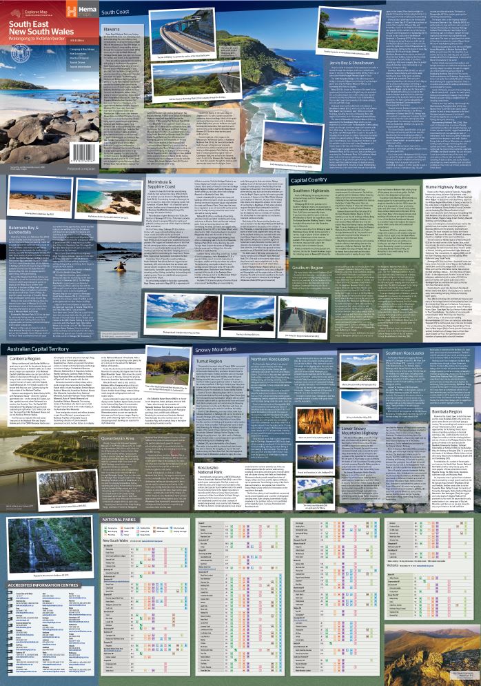 Carte routière - Nouvelle Galles du Sud, Sud-est (Australie) | Hema Maps carte routière Hema Maps