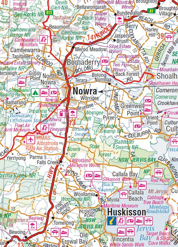 Carte routière - Nouvelle Galles du Sud, Sud-est (Australie) | Hema Maps carte pliée Hema Maps 