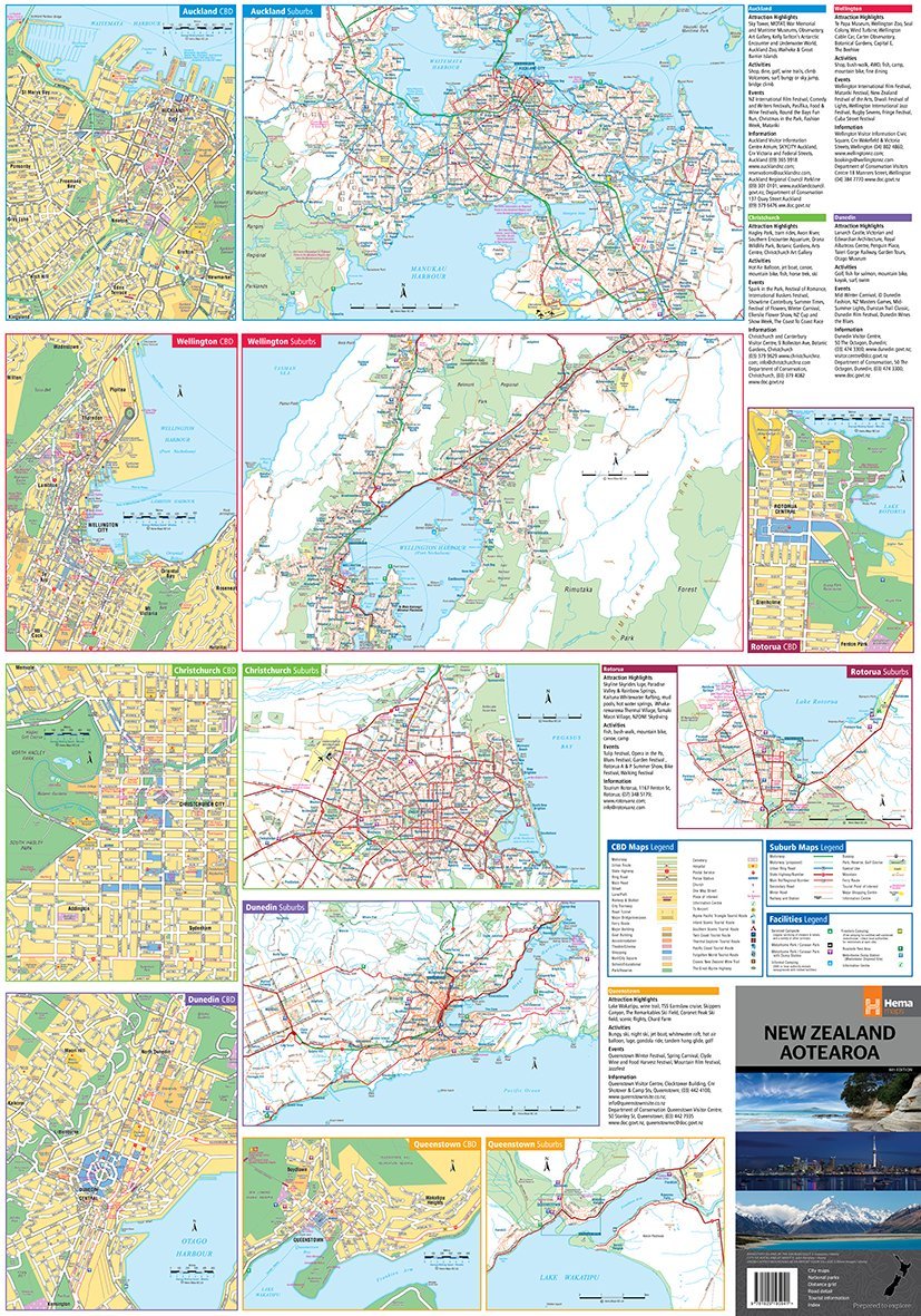 Carte routière - Nouvelle Zélande | Hema Maps carte routière Hema Maps
