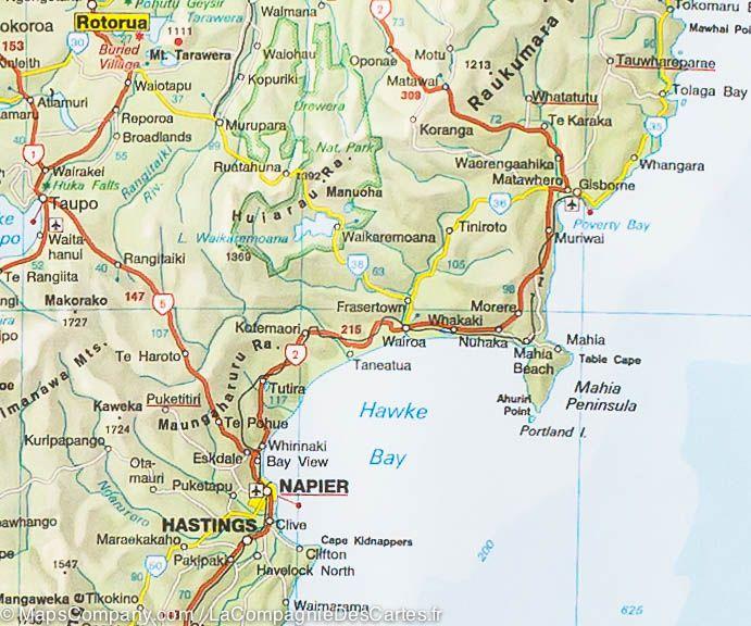 Carte routière - Nouvelle Zélande | IGN carte routière IGN