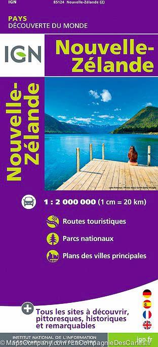 Carte routière - Nouvelle Zélande | IGN carte pliée IGN 