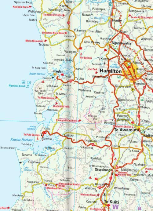 Carte routière - Nouvelle Zélande : île du Nord | Reise Know How carte routière Reise Know-How