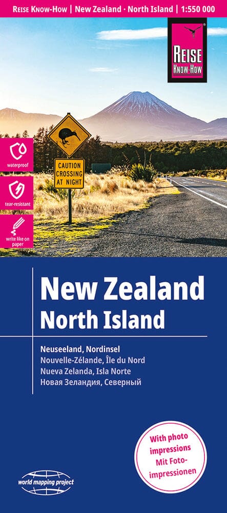 Carte routière - Nouvelle Zélande : île du Nord | Reise Know How carte routière Reise Know-How