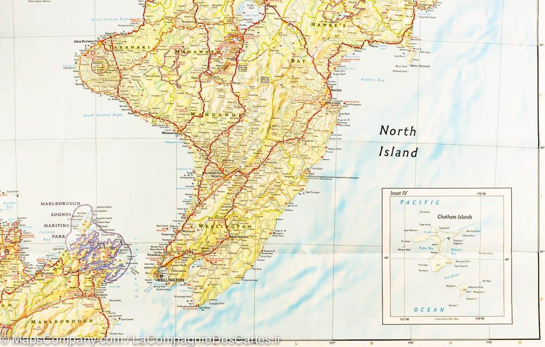 Carte routière - Nouvelle Zélande | National Geographic carte pliée National Geographic 