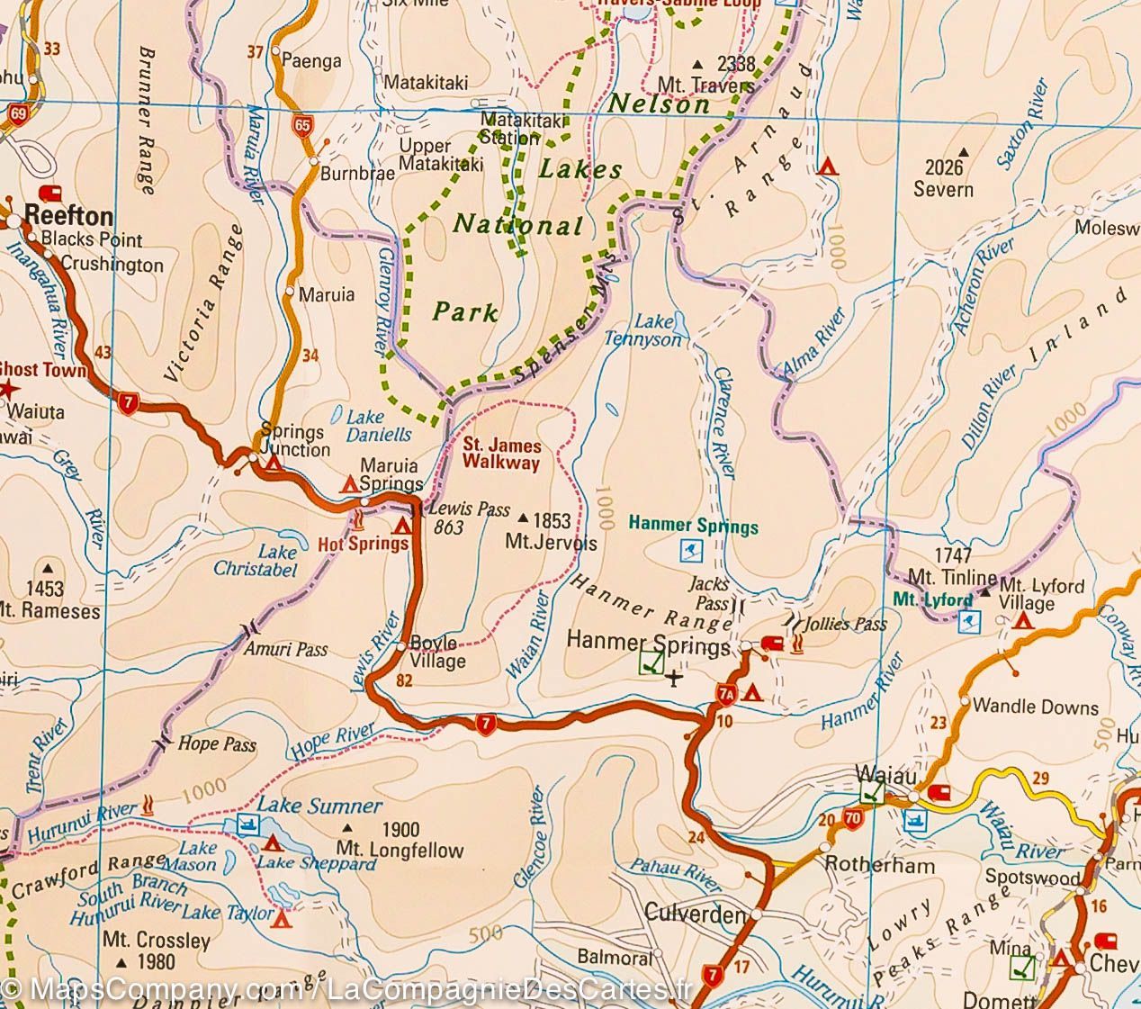 Carte routière - Nouvelle Zélande | Reise Know How carte routière Reise Know-How