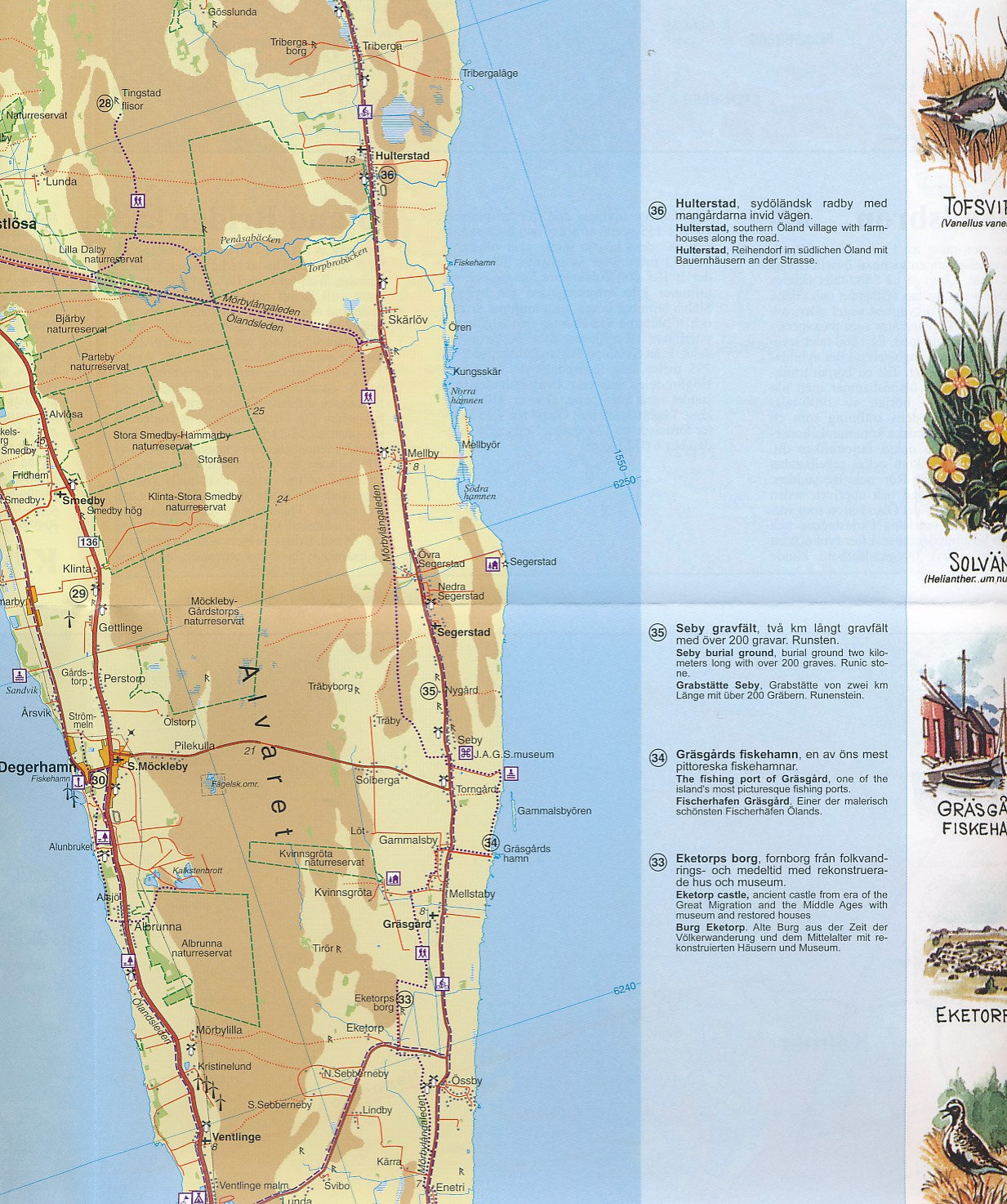 Carte routière - Öland (Suède) | Norstedts carte routière Norstedts