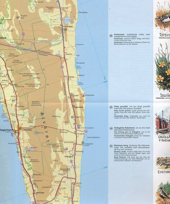 Carte routière - Öland (Suède) | Norstedts carte pliée Norstedts 