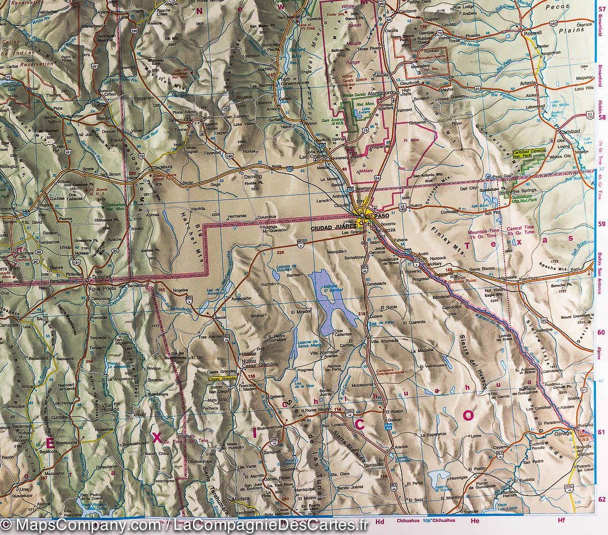 Carte routière - Ouest des USA | IGN carte routière IGN