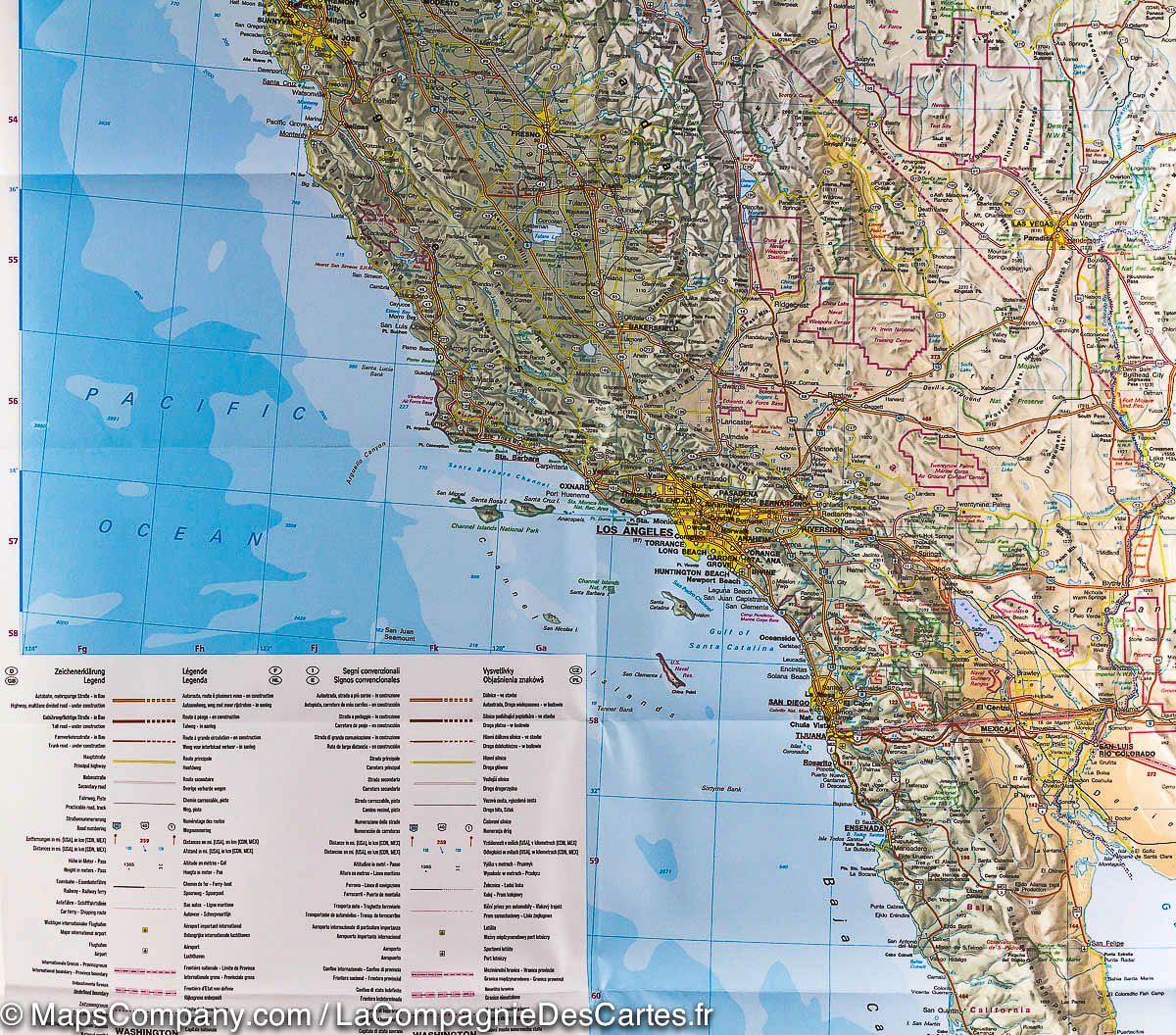 Carte routière - Ouest des USA | IGN carte routière IGN